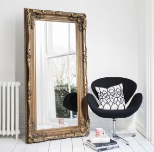 Georgette French Gold Carved Leaner Mirror